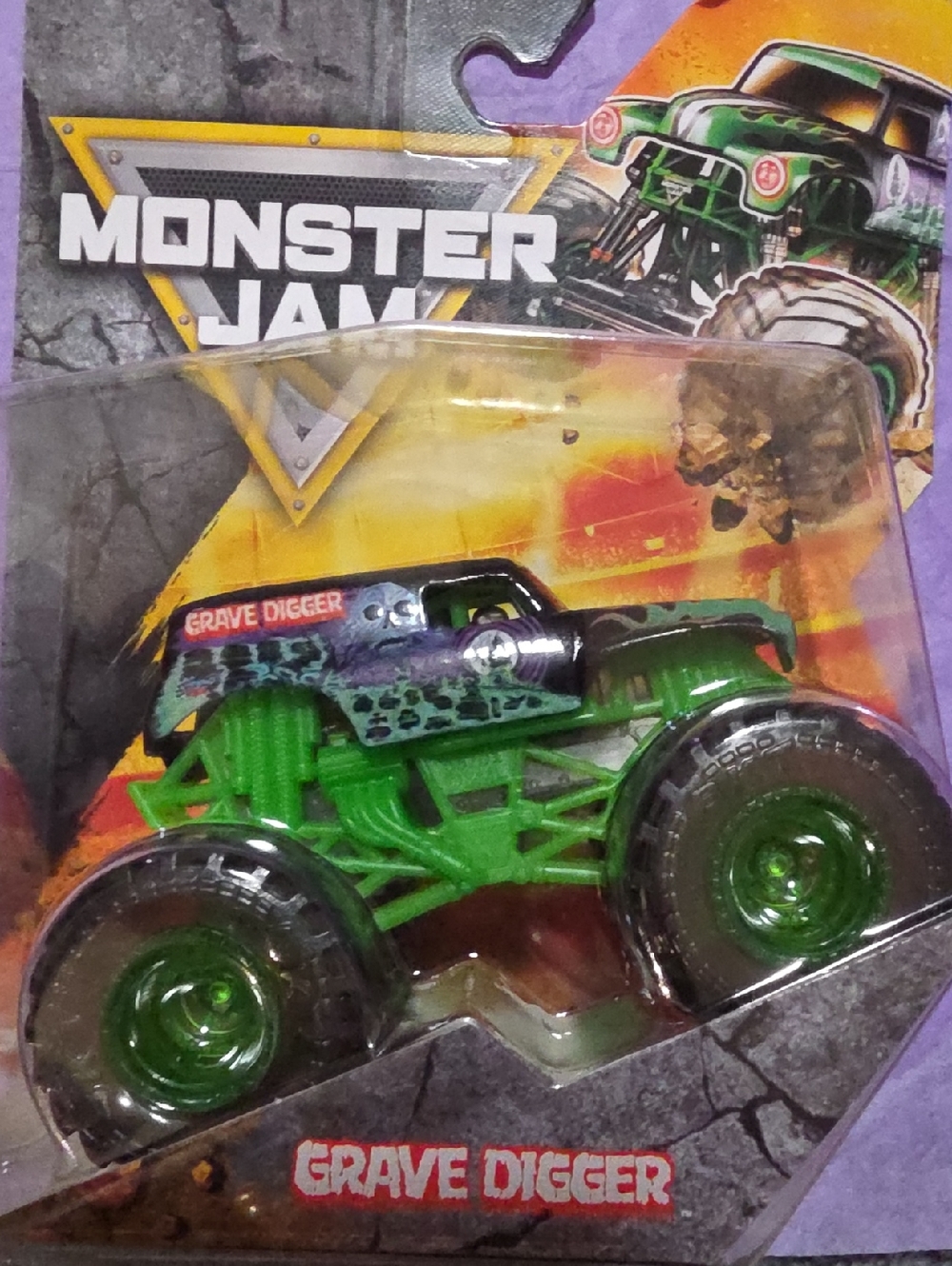 Monster Jam Grave Digger Kids Toy Truck - Green, Black & Purple